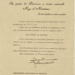 The royal decree by which Bukovina "in its historical boundaries" united with Romania