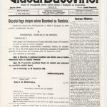 Ziarul „Glasul Bucovinei” publică, la 3 ianuarie 1919, „Decretul-lege despre Unirea Bucovinei”