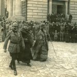 Regele Ferdinand și regina Maria participă la serbarea unirii Basarabiei. Iași, 30 martie 1918 (ANR)