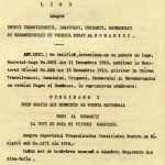 he Law on the Union of Transylvania, Banat, Crişana, Sătmar and Maramureş with the Old Kingdom of Romania, December 29, 1919, file 1