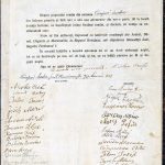 Hotărârea de Unire a sătenilor din Câmpuri-Surduc cu care a fost trimis la Marea Adunare Națională de la Alba Iulia reprezentantul lor Nicolae Crețu (a și b), 14/27 noiembrie 1918