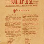 Foaie bisericească-politică „Unirea” din Blaj din 4 noiembrie 1918, nr. 68 „Chemare” a Comitetului Național Central la organizare a românilor din Transilvania, constituirea de sfaturi naționale locale și gărzi de pază, semnată de 25 de fruntași